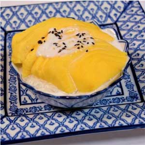 Riz gluant à la mangue